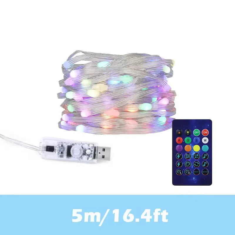 guirlande lumineuse led multicolore verre moderne étanche ip67 10m 15m 20m bluetooth musique diy