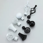 tiges rideau noires blanches perforées lisses modernes clips accessoire décoration maison