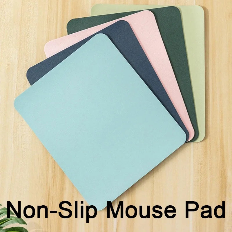 tapis souris cuir texture moderne bleu clair rose pâle olive noir confortable gaming portable