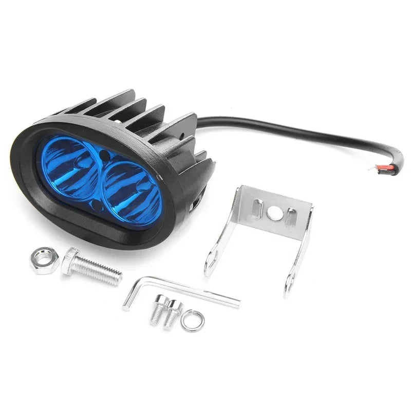 lampe signalisation chariot élévateur bleu noir moderne industrielle transparente refroidissement vis fixationclé molette plaque
