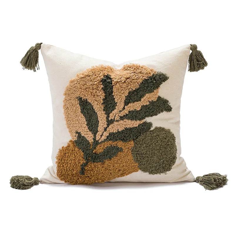 coussin nordique patchwork brodé moderne taie oreiller coton polyester respectueux environnement abstraits 30x50cm 45x45cm