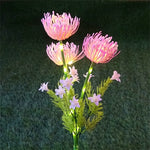 éclairage extérieur solaire fleurs artificielles lumineuses moderne vert rose blanc patio jardin