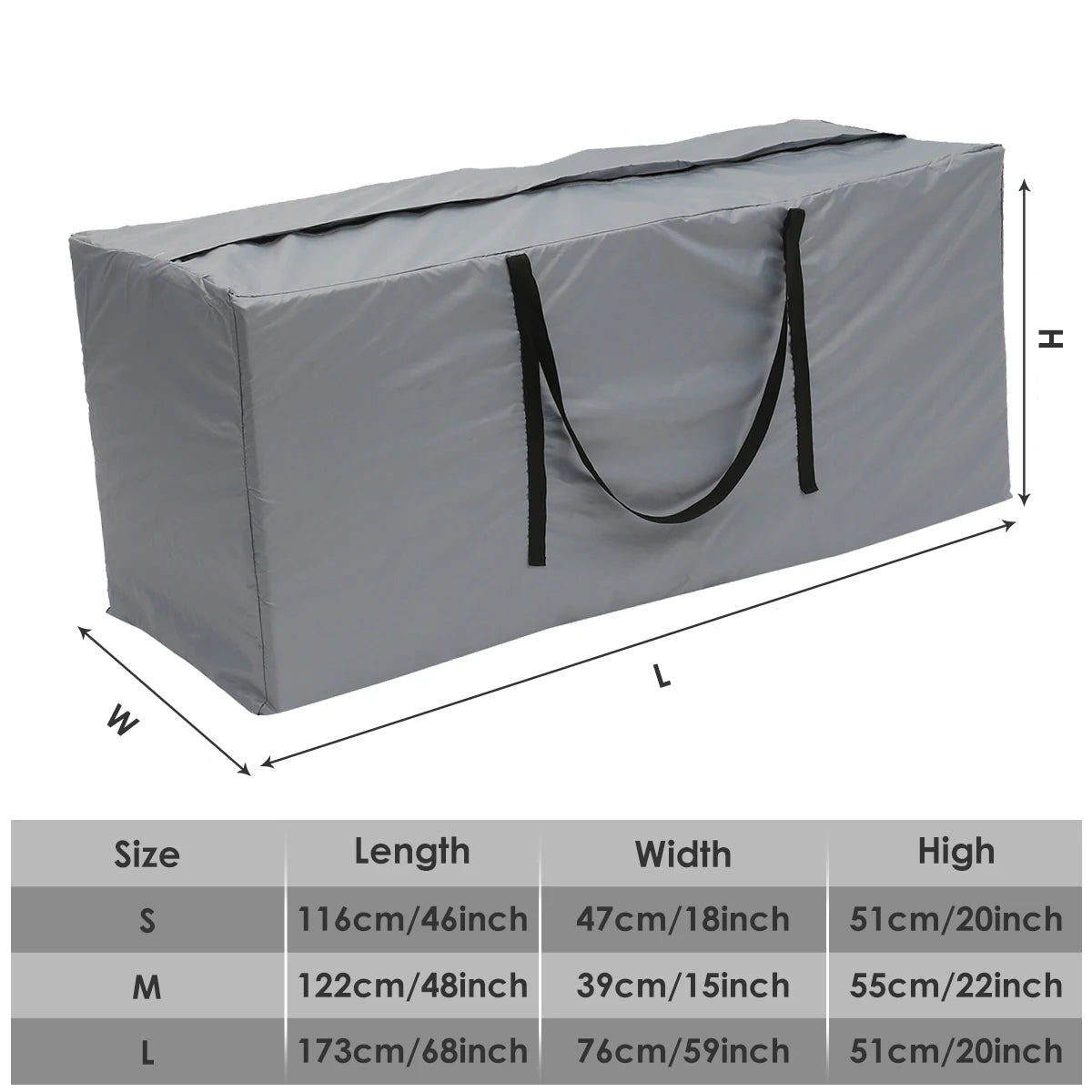 sac rangement extérieur vert foncé imperméable poignées fermeture glissière robuste multifonction pliable anti poussière