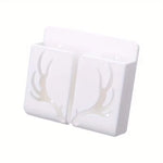support mural adhésif antlers moderne blanc noir rose bleu vert câbles lunettes télécommande prise