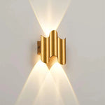 applique murale moderne or ondulée ip65 résistante l'eau 85 265v flux lumineux 249 2000