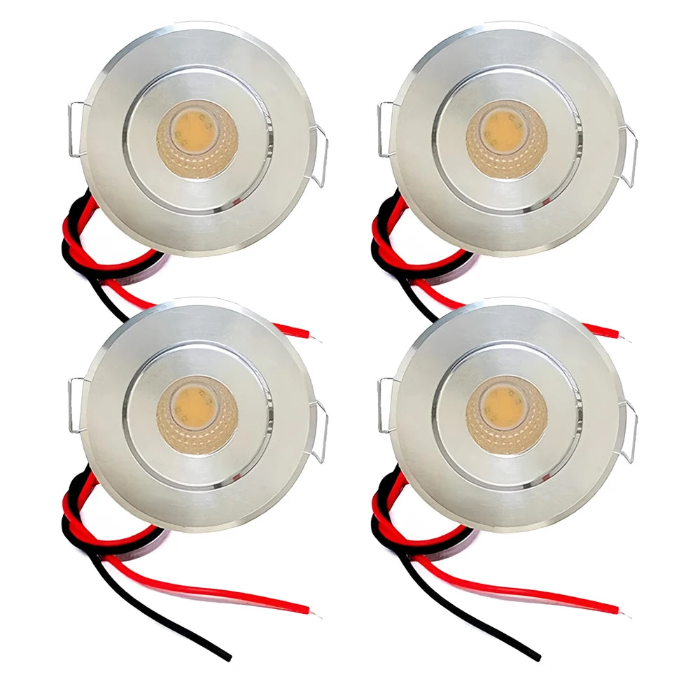 Spot LED argent or noir moderne câbles noirs rouges 12v 24v led cuisine