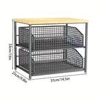 meuble rangement tiroirs gris bois moderne compartiments stockage multifonctionnel robuste
