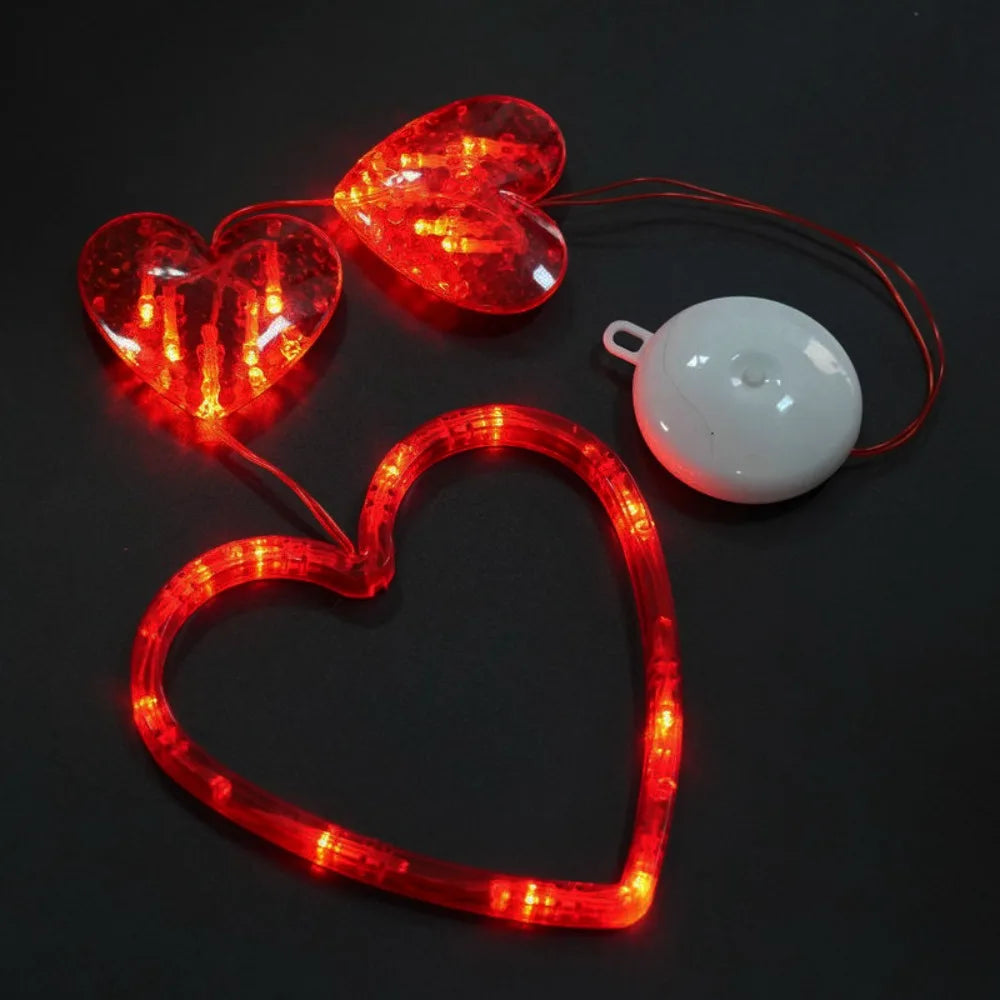 guirlande lumineuse coeur rose leds brillantes moderne mariage anniversaire déco festive