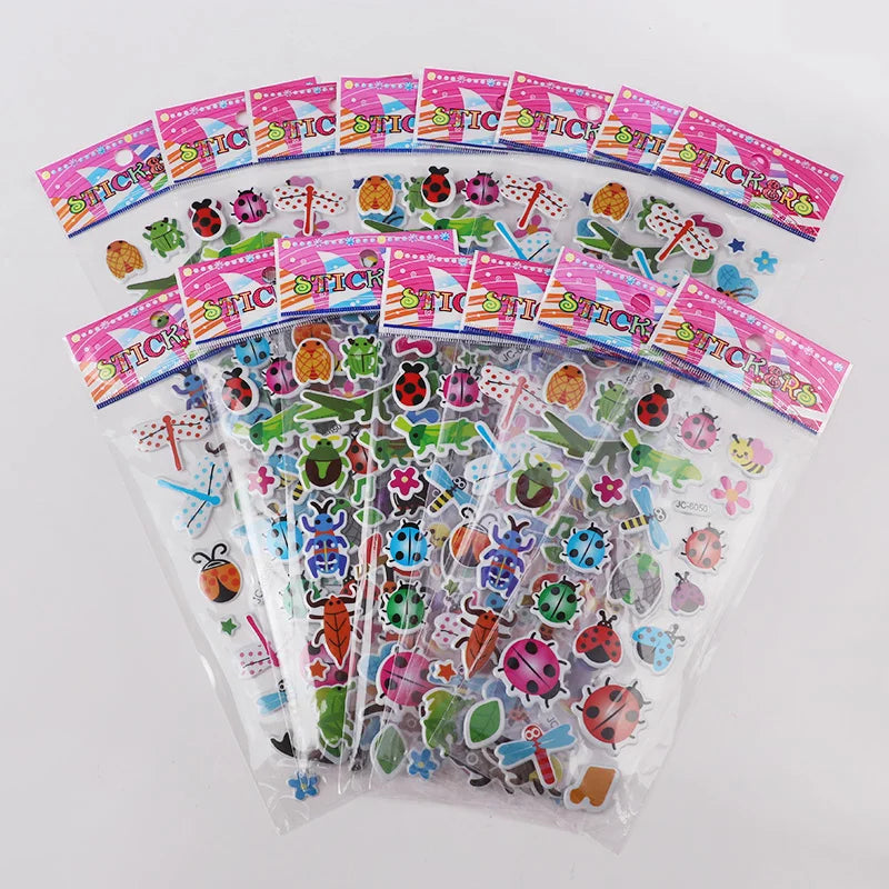 sticker autocollant animal cartoon multicolore occasion fête anniversaire noël enfants adolescents