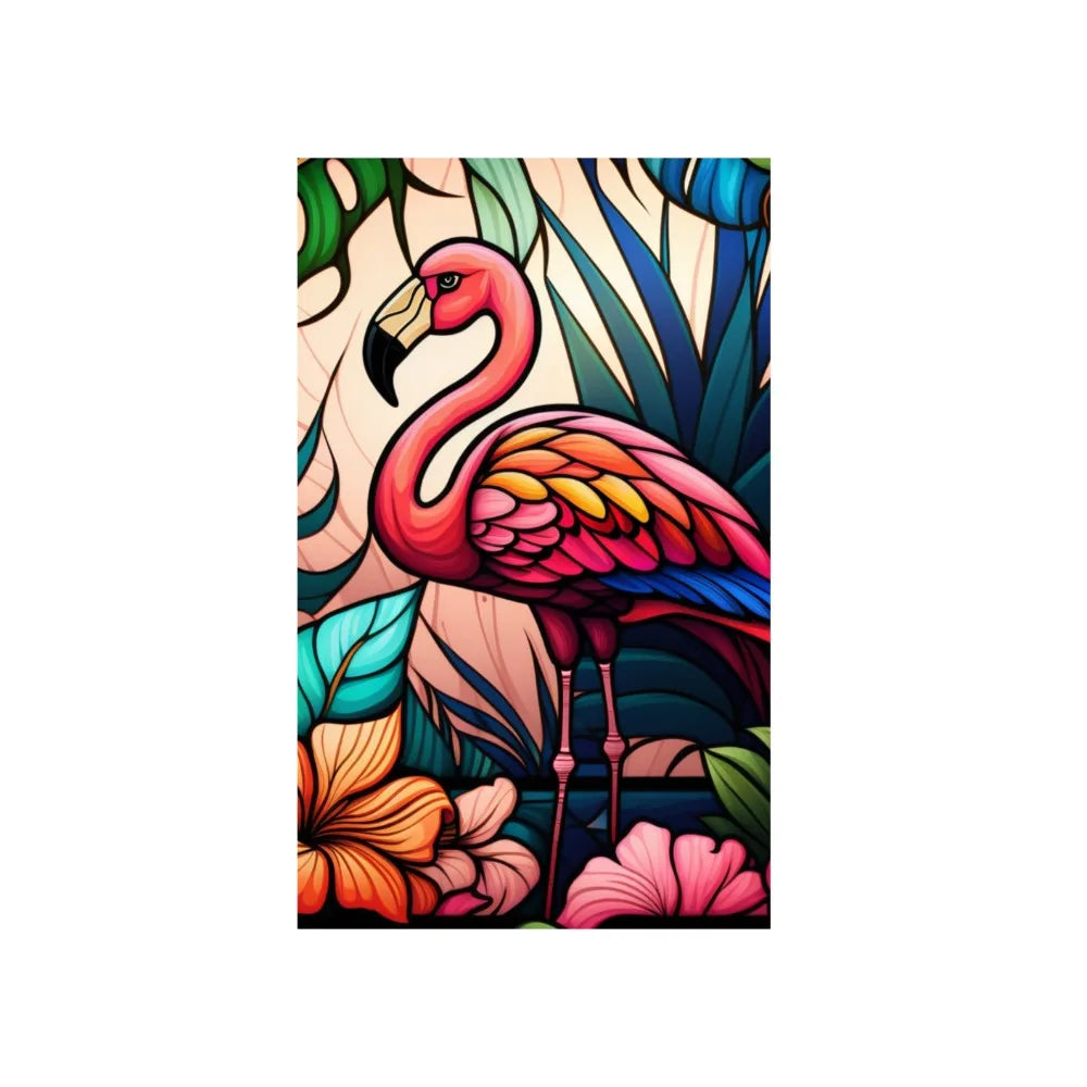 décoration fenêtre fleurs oiseaux art deco adhésive multicolore résistante usure pvc transparente