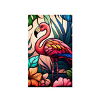 décoration fenêtre fleurs oiseaux art deco adhésive multicolore résistante usure pvc transparente