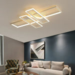 lustre led moderne noir géométrique plafonnier acrylique dimmable salon chambre cuisine