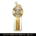 horloge murale moderne or floral asiatique décoration éléphant aiguille métal verre