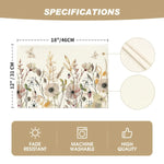 serviettes table classiques fleurs papillons beige rose vert naturel ThanksgivingDecoration