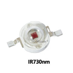 diodes infrarouges 730nm 850nm 940nm 1050nm 3w blanc rouge moderne technologie clips métalliques