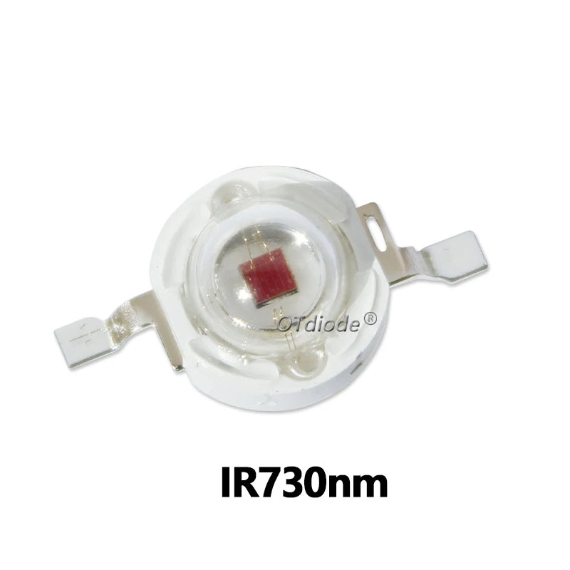 diodes infrarouges 730nm 850nm 940nm 1050nm 3w blanc rouge moderne technologie clips métalliques
