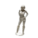 figurine anime western girl blanc sculpteur decor moderne peindre soi même decoration