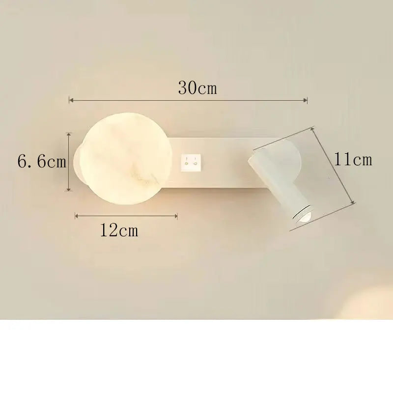 applique murale moderne lampe chevet led noire blanche minimaliste éclairage intérieur salon