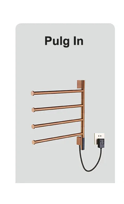 Rack serviettes chauffant or moderne fixé mur électroplaquage ipx4 220v 88w