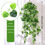 Guirlande végétale artificielle 105cm feuilles ovales vertes brillantes décoration naturelle extérieure intérieure mariage fête