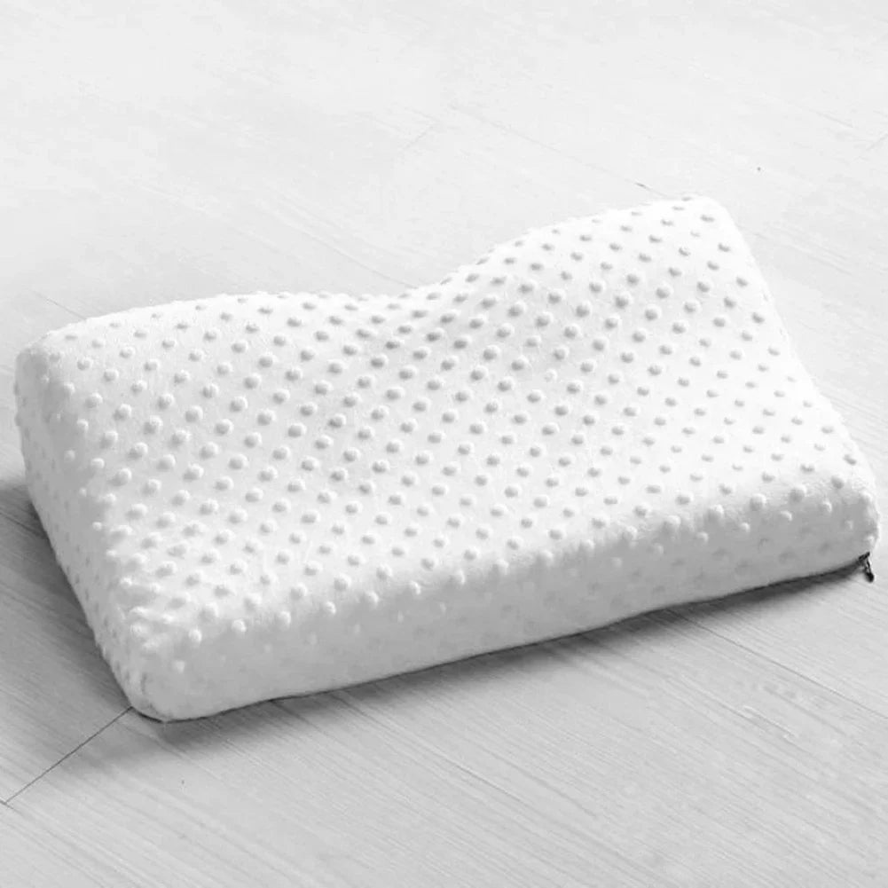 coussin mousse mémoire forme perforé bleu blanc moderne lit santé couverture protection nocturne