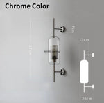 lampe murale moderne or transparent perforée chambre coucher led 4500k 2000lm