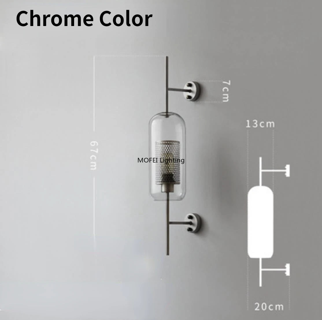 lampe murale moderne or transparent perforée chambre coucher led 4500k 2000lm