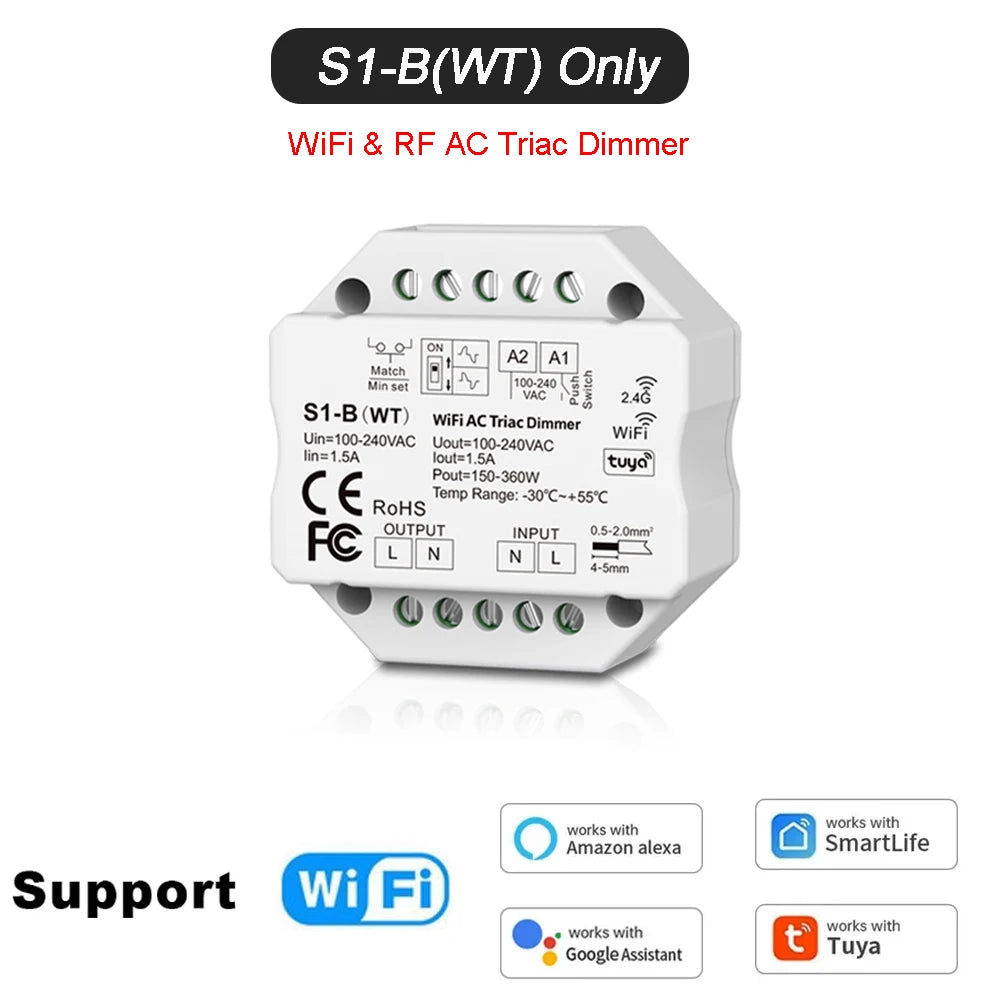 pilote led dimmable 12v 24v triac pwm moderne certifié rohs abs blanc