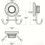 crochet adhésif double ventouse argenté moderne papier toilette cuisine salle bain inoxydable