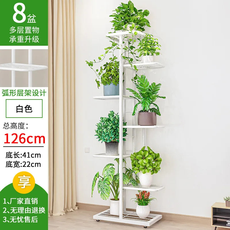 étagère plantes niveaux métal vis fixation moderne minimaliste balcon jardinDecoration