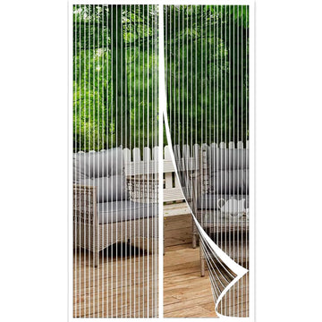 rideau anti moustiques magnétique noir maille fine opacité moderne clips fixation chambre coucher ventilation