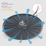 éclairage industriel led haute luminosité 280mm noir moderne étanche 200w