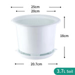 pots fleurs orchidée double couche aeration moderne boucle rotative blancintérieur trous base