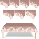 ensemble vaisselle jetable anniversaire rose gold assiettes serviettes gobelets pailles paillettes décoratif fête