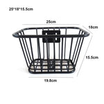 panier vélo noir maille métallique clips fixation moderne durable réglable arrière facile