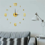 horloge murale moderne acrylique numérique aiguille relief minimaliste salon décoration quartz autocollant