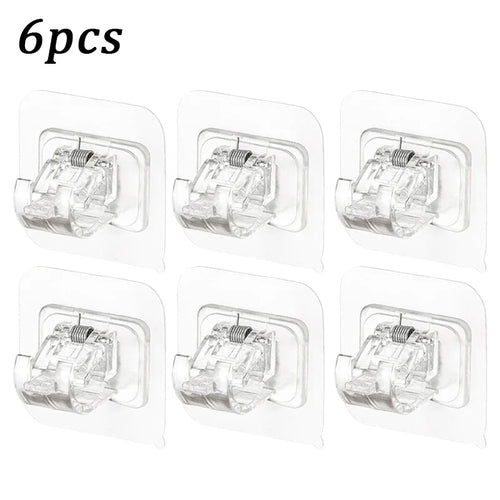 support rideau blanc moderne clips auto adhésifs barre rideau plat lisse opacité fixations murales