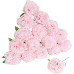 fleurs artificielles pivoine rose clair 20cm décoration intérieure mariage anniversaire classique soie douce feuilles