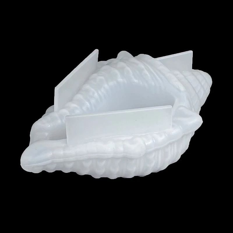 coquillage blanc relief pot bijoux fleurs séchées bohème réaliste intérieur élégant silicone durable unique