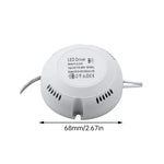 transformateur d'éclairage led driver 220v sortie 24v blanc moderne câbles 68mm opacité rond plat
