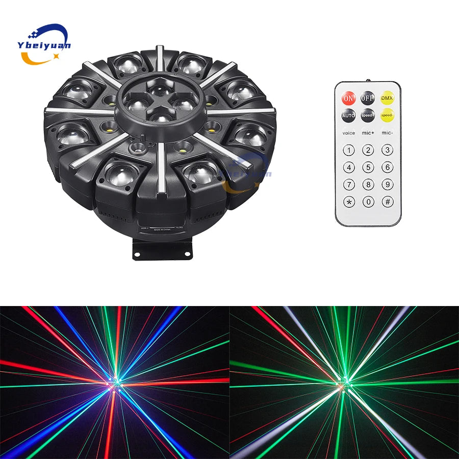 projecteur laser noir effet led rgbw télécommande dmx512 karaoké discothèque