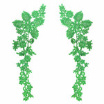 appliques decoratives brodees or rouge vert bleuclair floral polyester mariage