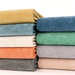 tissu polyester uni moderne vert orange bleu gris marron rouge jaune 148x100cm