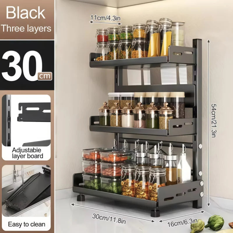 rack vaisselle moderne rangement épices couches assiettes bols blanc noir