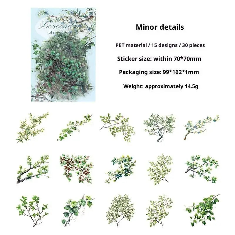 décorations florales vintage adhésives fleurs motifs floraux divers opaques romantiques set 30 pièces
