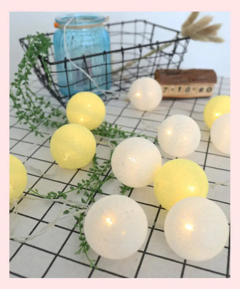 guirlande lumineuse noel vert blanc tissu laine coton moderne usb powered chambre festive