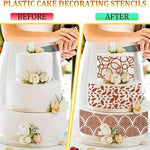 gabarits décoration gâteau blanc motifs géométriques modernes adhésifs reutilisables fondant icing cake decorating stencils