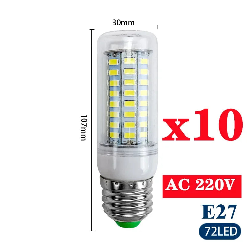 ampoules led blancs grains maïs modernes e14 e27 salon chambre 360 lumens