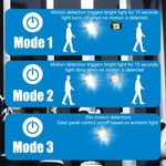 lampe solaire led étanche détecteur mouvement clipser moderne extérieure patio jardin camping ip65 abs