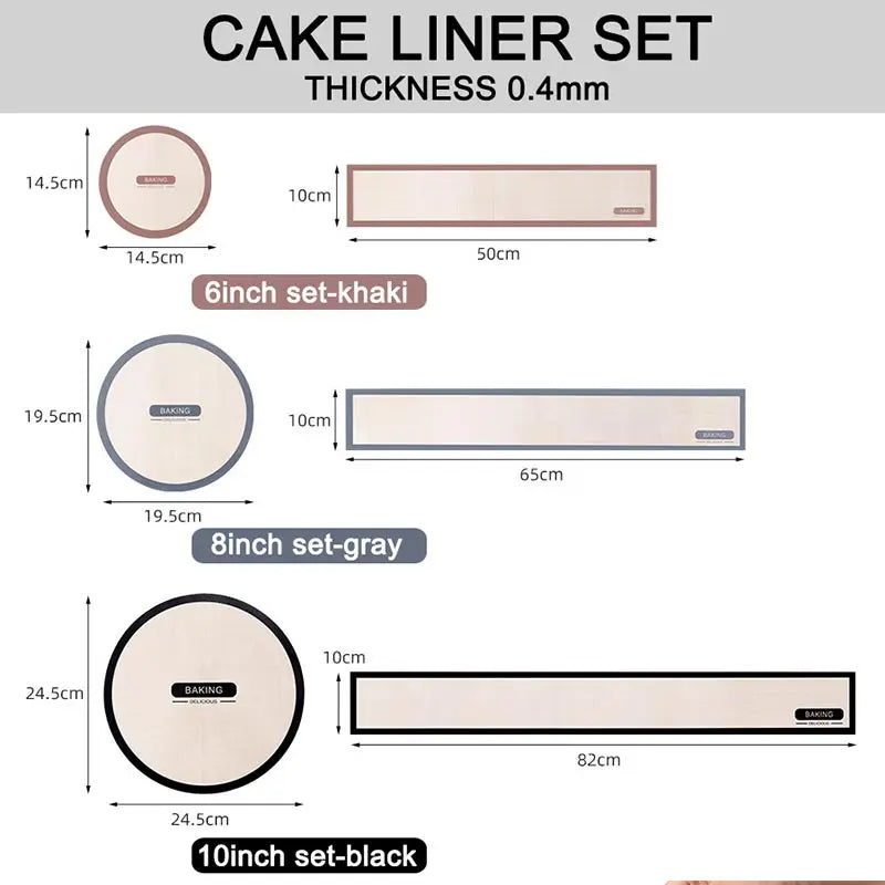 tapis adhésifs silicone reutilisables nettoyage facile liberations parfaites gateaux textures modernes six huit dix